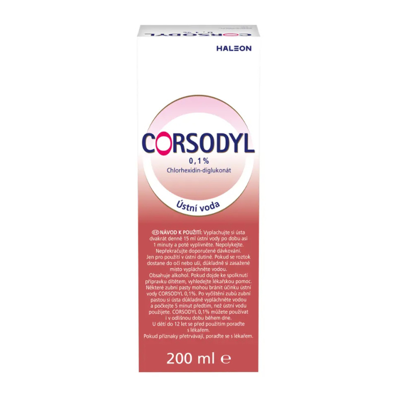Corsodyl 0.1% ústní voda 200ml