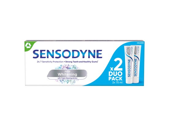 Sensodyne Extra Whitening zubní pasta 2x75 ml