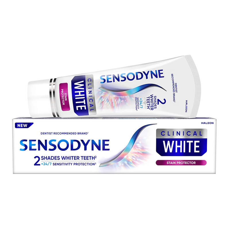 Sensodyne Clinical White Stain Protector bělicí zubní pasta 75 ml