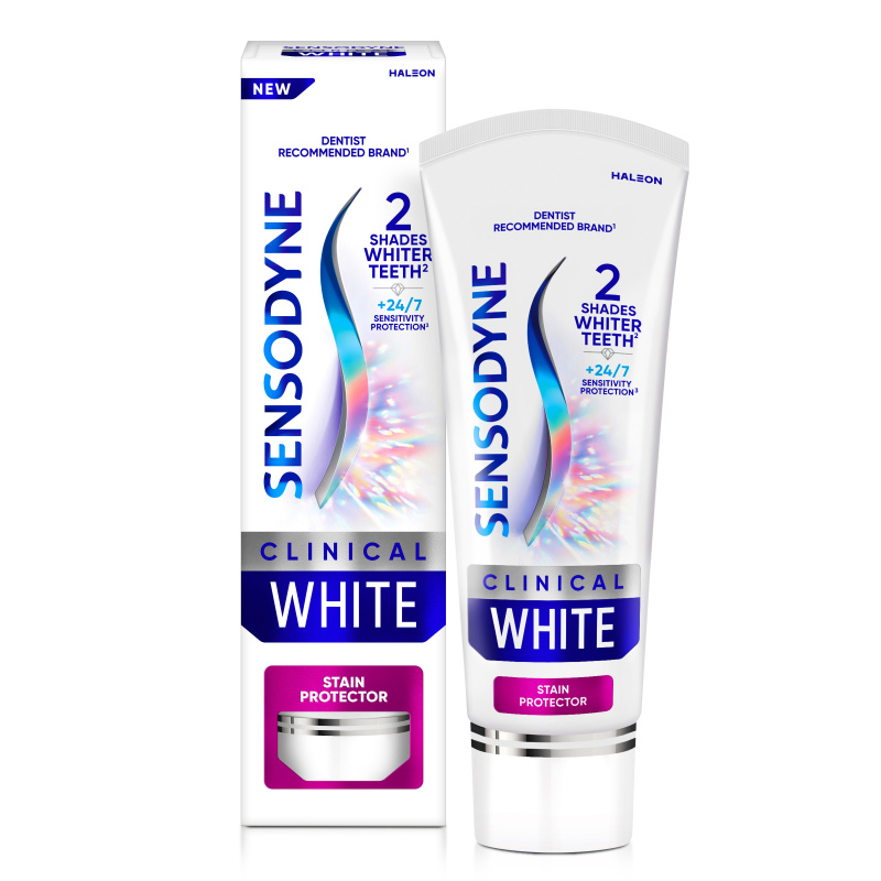 Sensodyne Clinical White Stain Protector bělicí zubní pasta 75 ml