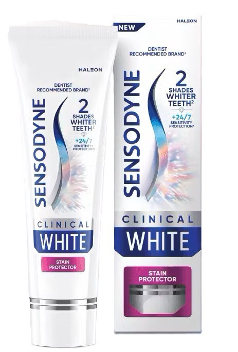 Sensodyne Clinical White Stain Protector bělicí zubní pasta 75 ml