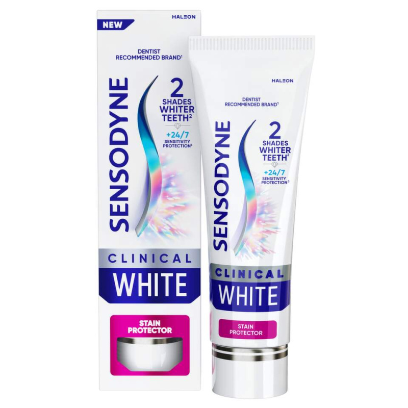Sensodyne Clinical White Stain Protector bělicí zubní pasta 75 ml