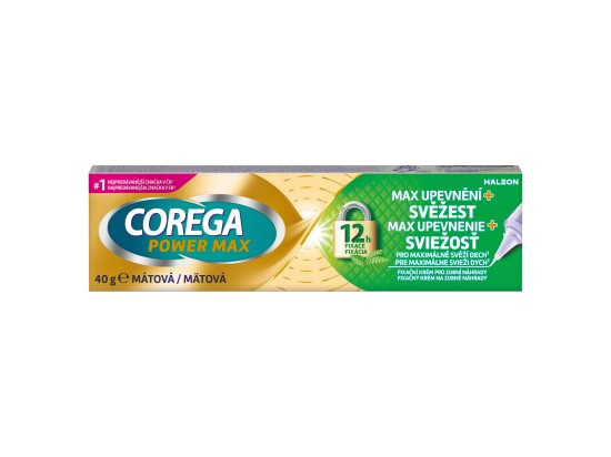 Corega Power Max Upevnění+Svěžest fixační krém 40g