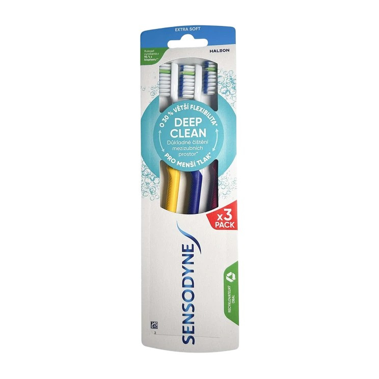Sensodyne Advanced Clean Extra Soft Zubní kartáček pro citlivé zuby 3 ks
