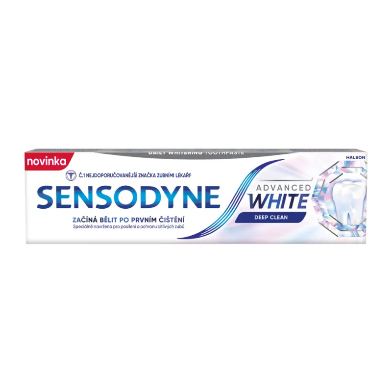 Sensodyne Advanced White Deep Clean bělicí zubní pasta 75 ml