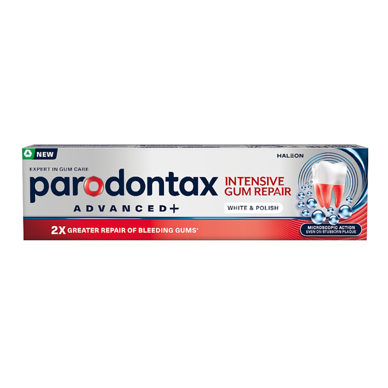 Parodontax Advanced+ Intensive Gum Repair White & Polish zubní pasta s fluoridem 75 ml