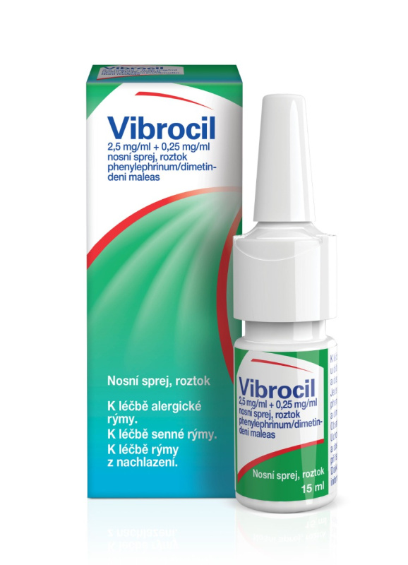 VIBROCIL 0,25 mg/ml Nosní sprej 15 ml