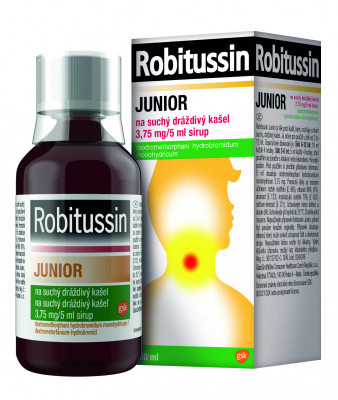 ROBITUSSIN JUNIOR NA SUCHÝ DRÁŽDIVÝ KAŠEL 3,75MG/5ML sirup 100ML