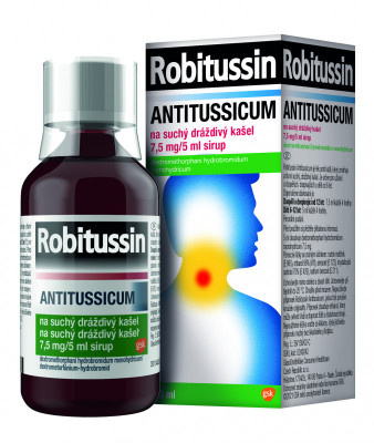 ROBITUSSIN ANTITUSSICUM NA SUCHÝ DRÁŽDIVÝ KAŠEL 7,5MG/5ML sirup 100ML