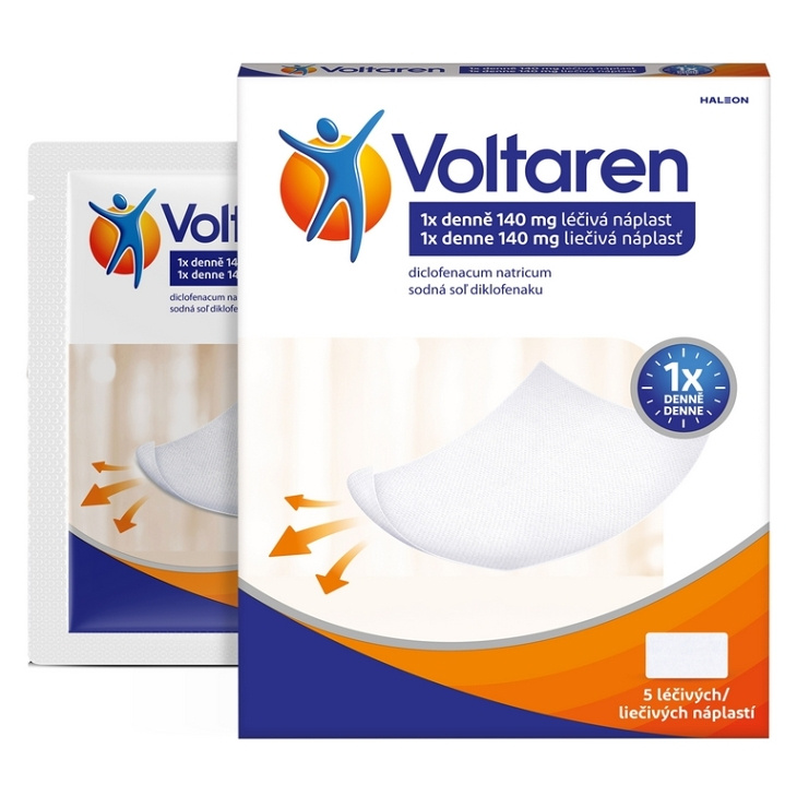 VOLTAREN 1X DENNĚ 140MG Léčivá náplast 5
