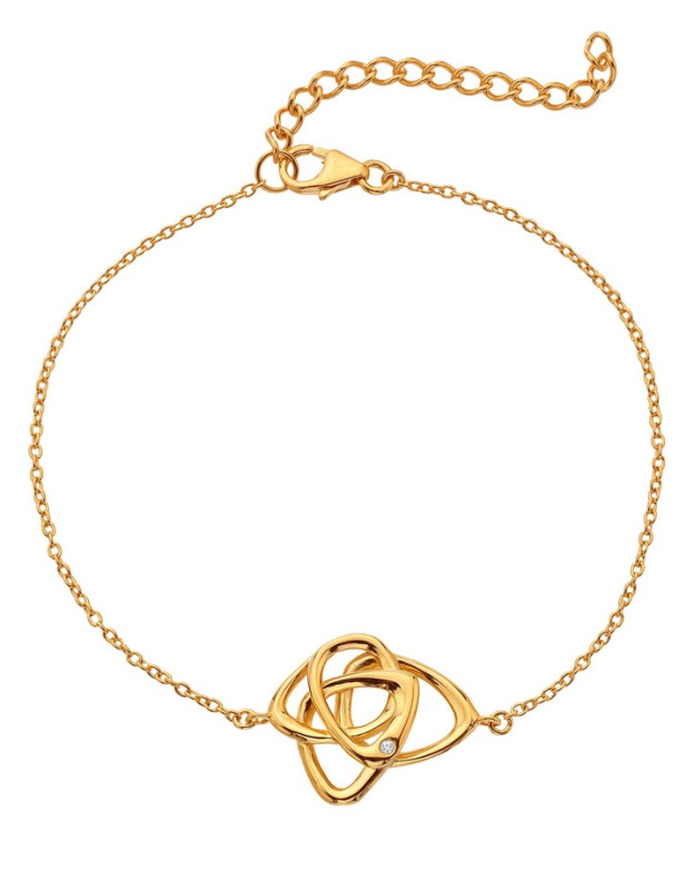 Hot Diamonds Pozlacený náramek s pravým diamantem Golden Edit Hope DL708