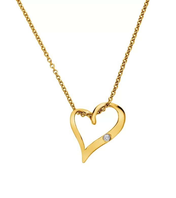 Hot Diamonds Pozlacený náhrdelník Hot Diamonds X Golden Edit Heart DP1088