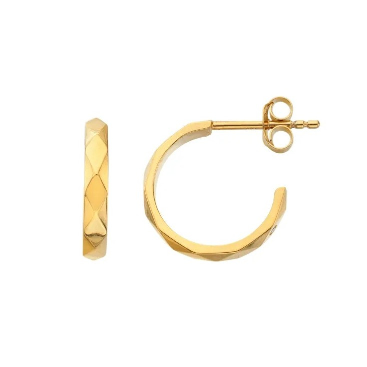 Hot Diamonds Pozlacené stříbrné náušnice Harlequin DE883