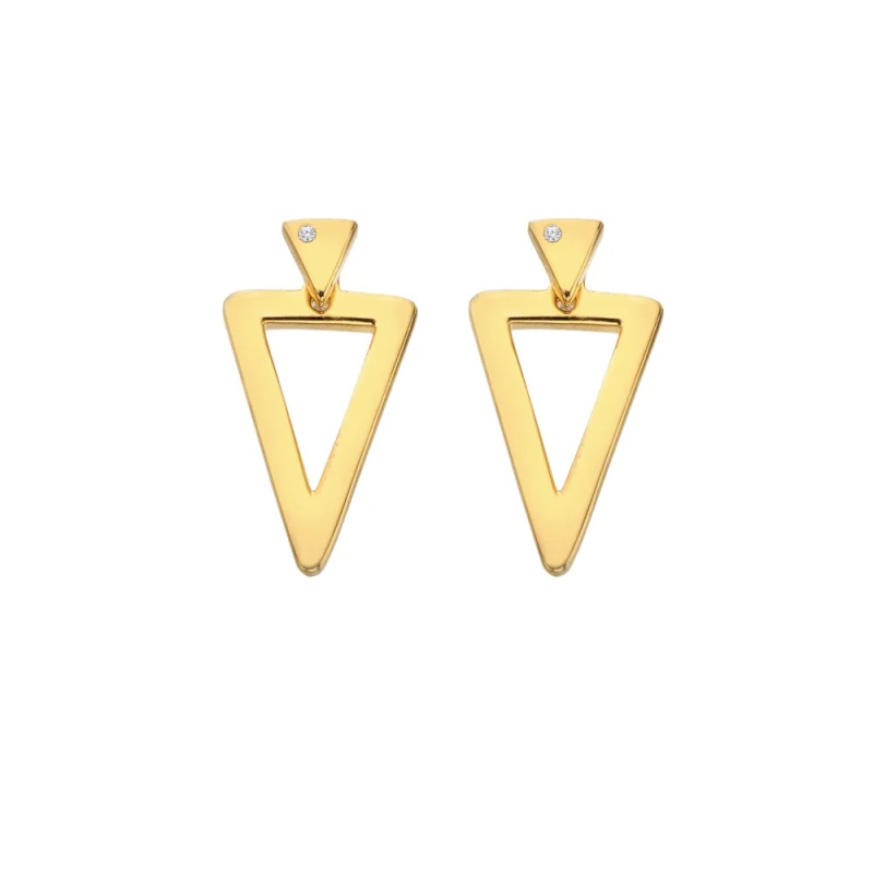 Hot Diamonds Pozlacené stříbrné náušnice Paired DE888