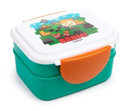 Svačinový box s příborem Minecraft SSS BOOM - -