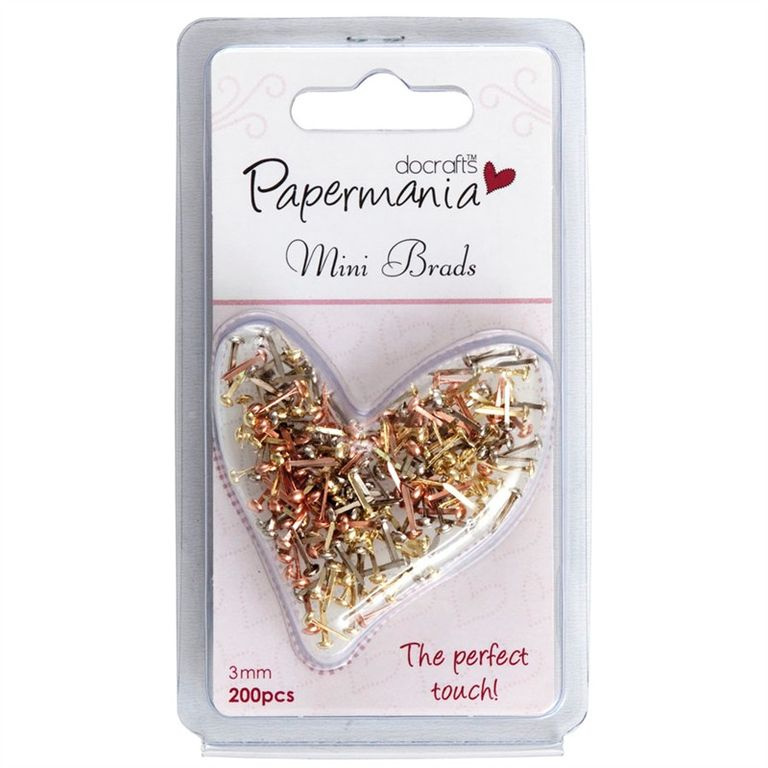 Hřebíčky na scrapbook 3 mm - metalické (200 ks)