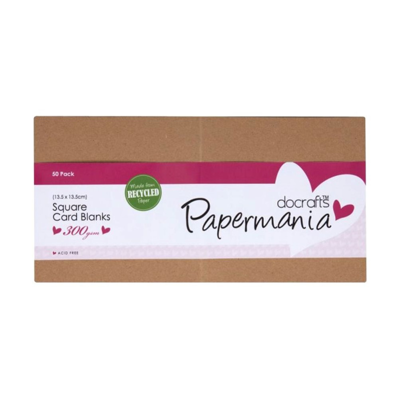 West Design Přání a obálky Docrafts, 13x13 cm, 50 ks - VYBERTE ODSTÍN - Přání a obálky Docrafts, 13x13 cm, 50 ks - kraftové