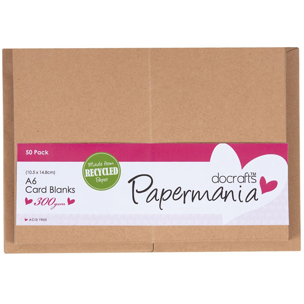 Docrafts Přání a obálky Docrafts, A6, 50 ks - kraftové