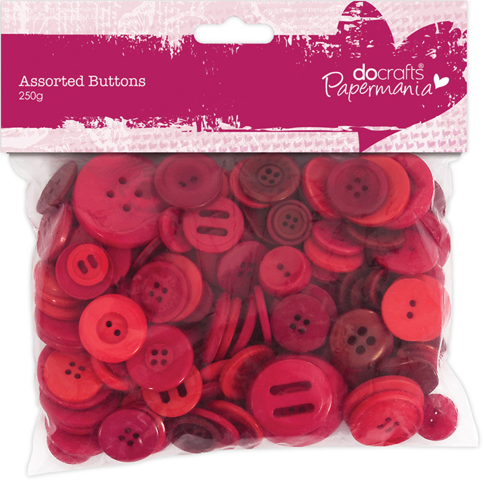 Knoflíky 250 g, červené, PMA 354304 Davona s.r.o.