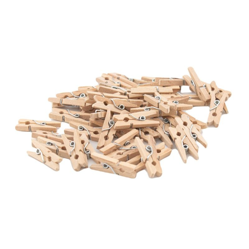 West Design Mini dřevěné kolíčky, 25x7 mm, 50 ks