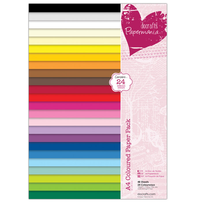 Sada jednobarevných papírů (48ks) A4