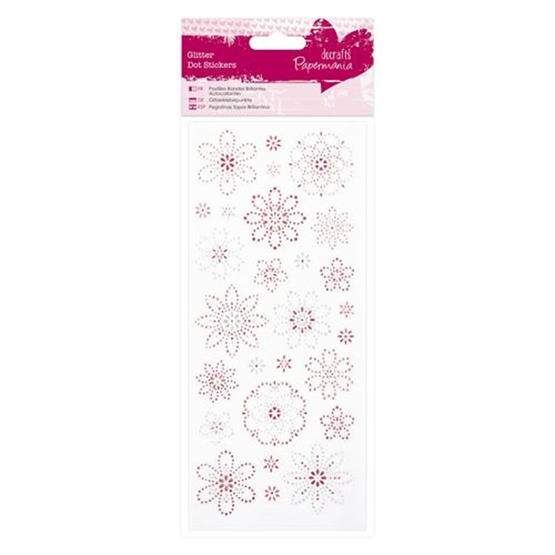 Samolepky třpytivé Květiny