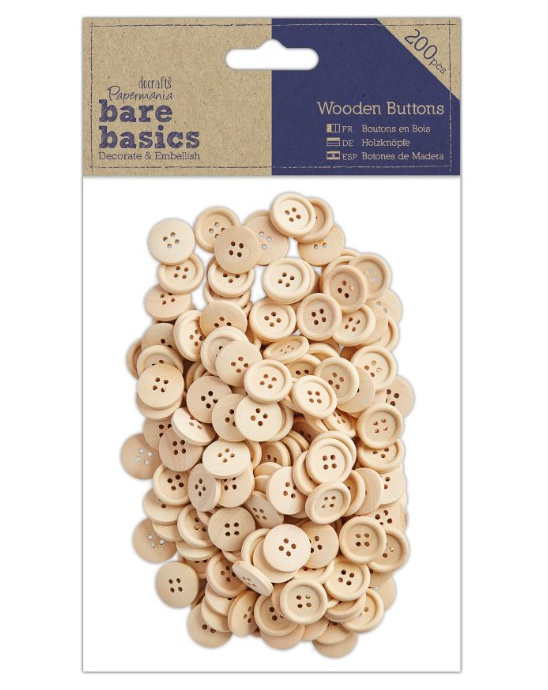 Knoflíky - dřevěné dekorace (200ks)