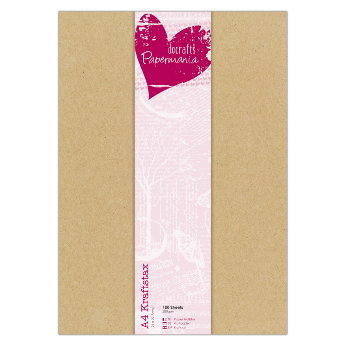 Sada kartonových papírů Kraftstax A4 - VYBERTE - Sada kartonových papírů Kraftstax, A4, 100 ks