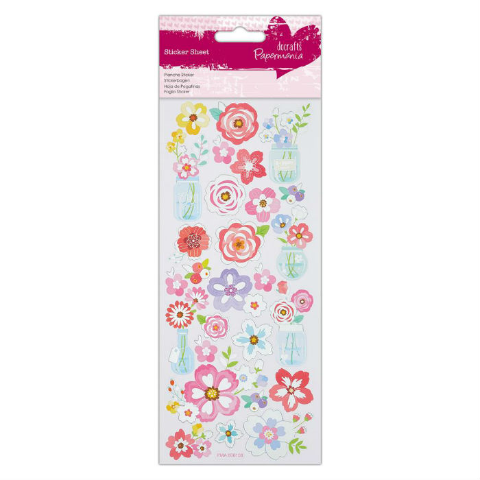 Samolepky 10x23cm - Vázy s květinami