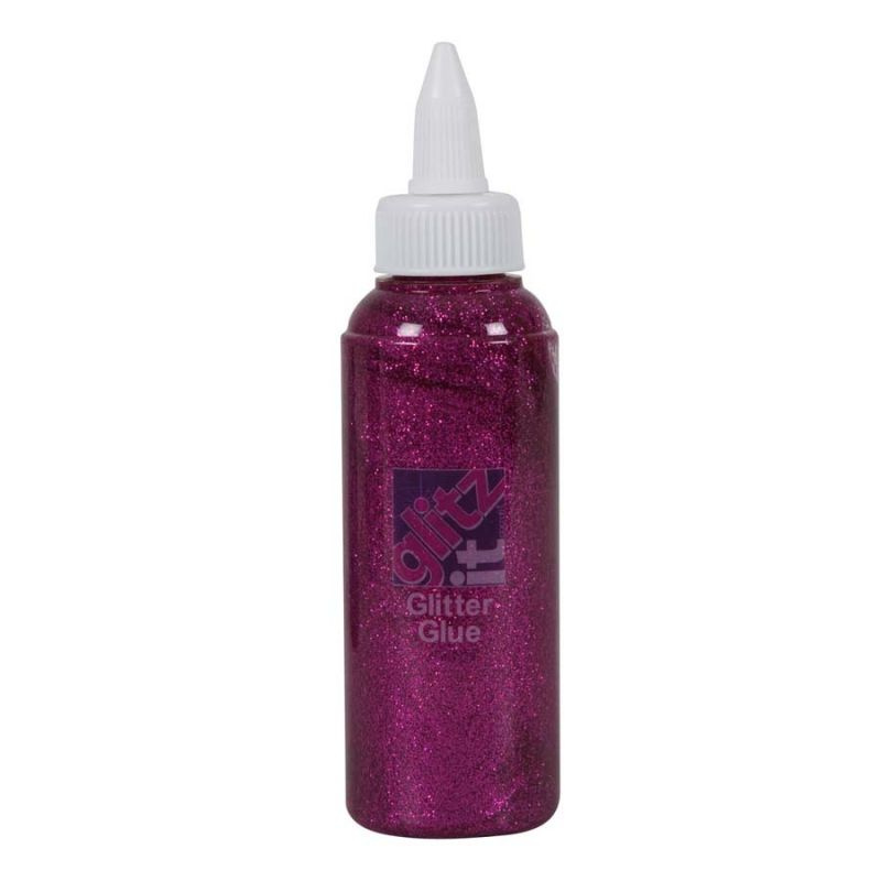 Třpytivé lepidlo 120ml fuchsiové