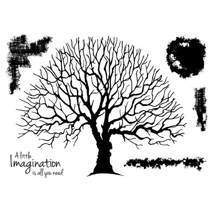 Strom a skvrny - silikonová gelová razítka (6ks)