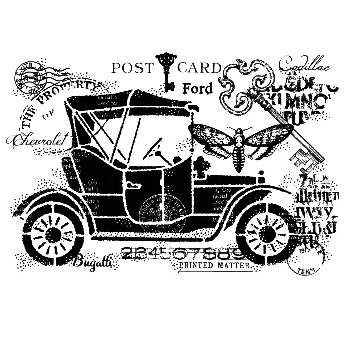 Automobil - silikonové gelové razítko (1ks)