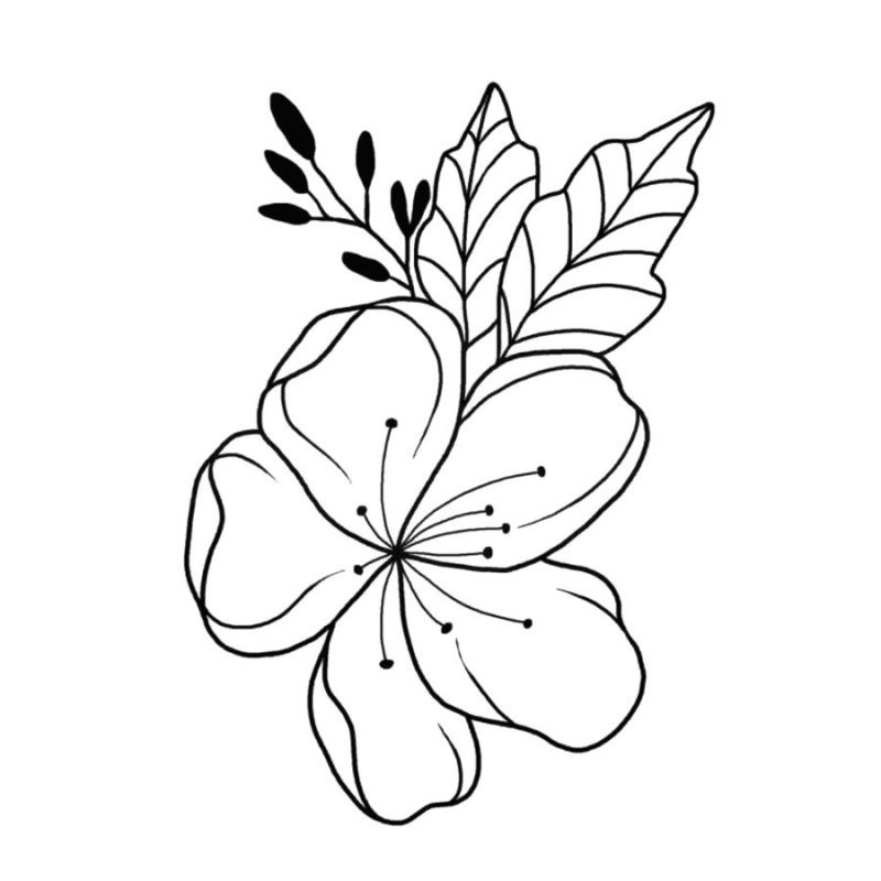 Květina mini - silikonové gelové razítko (1ks)