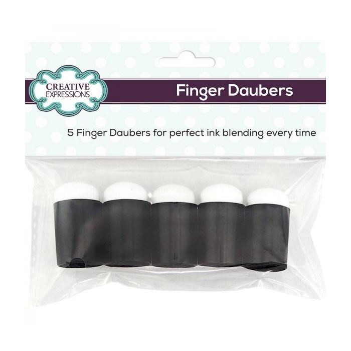 Houbičky pěnové tupovací na prst černé (5ks)