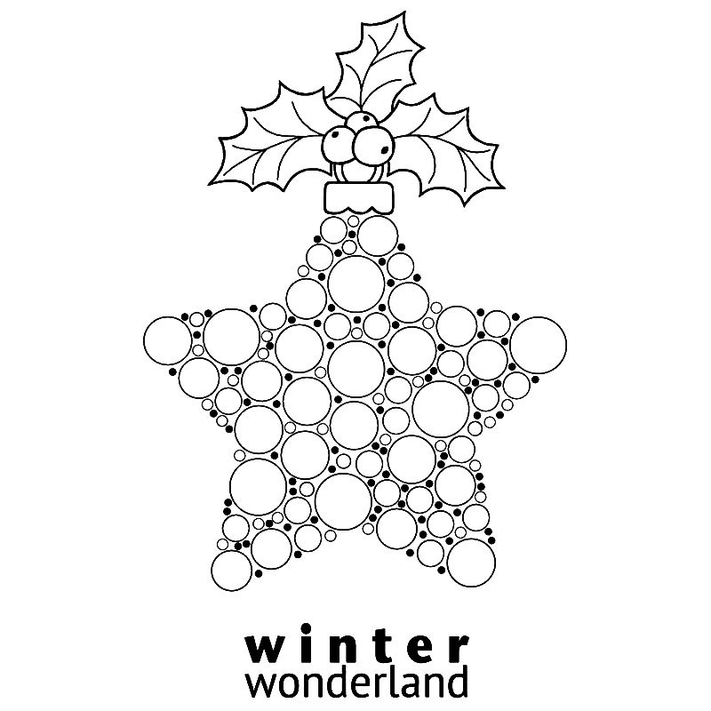 Vánoční ozdoba hvězda - silikonová gelová razítka (2ks)