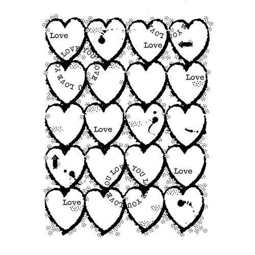 Srdce - silikonové gelové razítko (1ks)