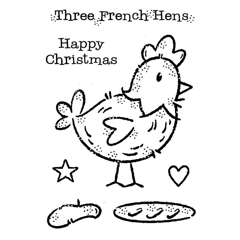 Kuře - silikonová gelová razítka (7ks)