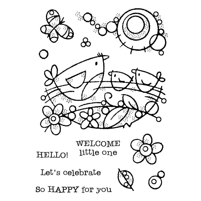 Ptáčci - silikonová gelová razítka (12ks)