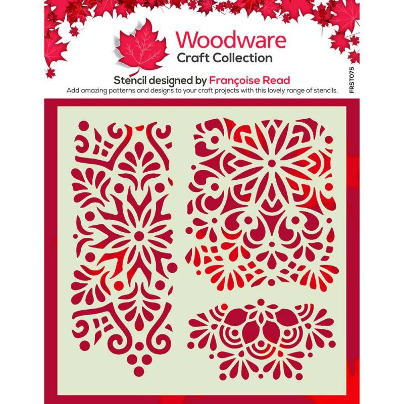 Plastová šablona 15x15cm mandaly č.1