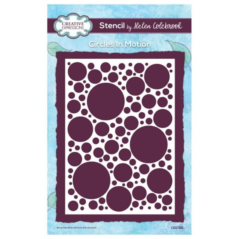 Plastová šablona 15x20cm bubliny