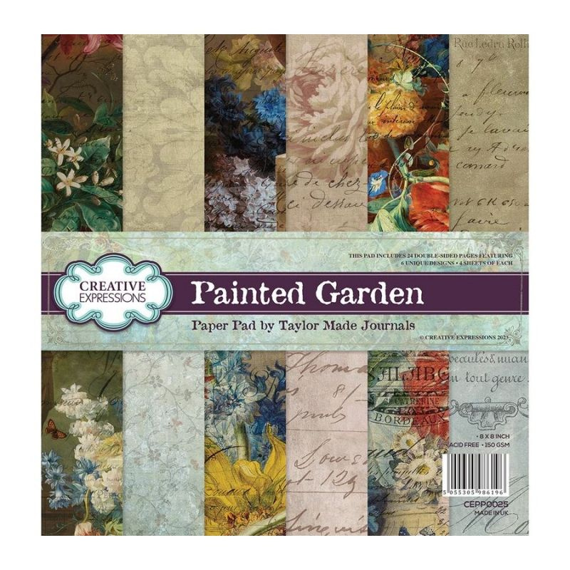 Sada jednostranných papírů 20,3x20,3cm (24ks) - Painted Garden