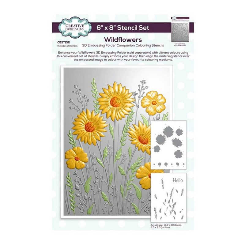 Plastová šablona 15x20cm květiny (2ks)