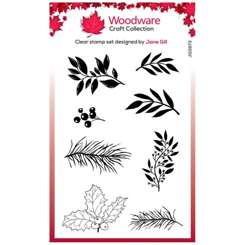 Větvičky - silikonová gelová razítka (8ks)