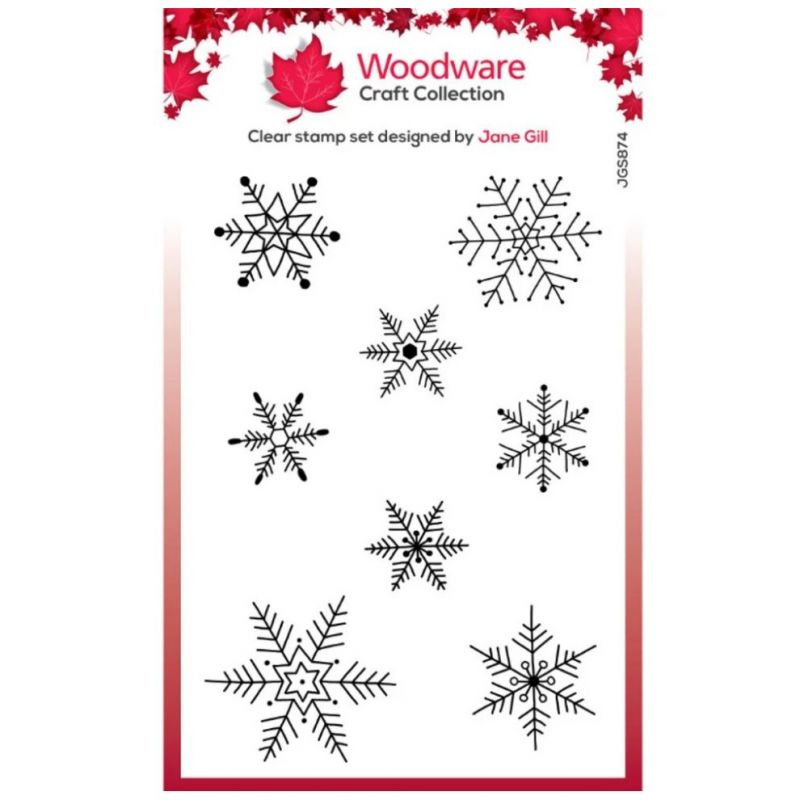 Sněhové vločky - silikonová gelová razítka (8ks)