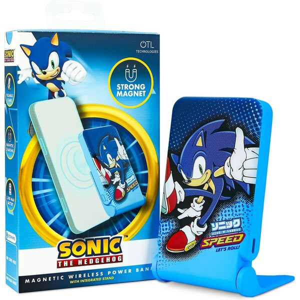 Magnetická powerbanka OTL Technologies SEGA Sonic the Hedgehog s USB-C Modrá