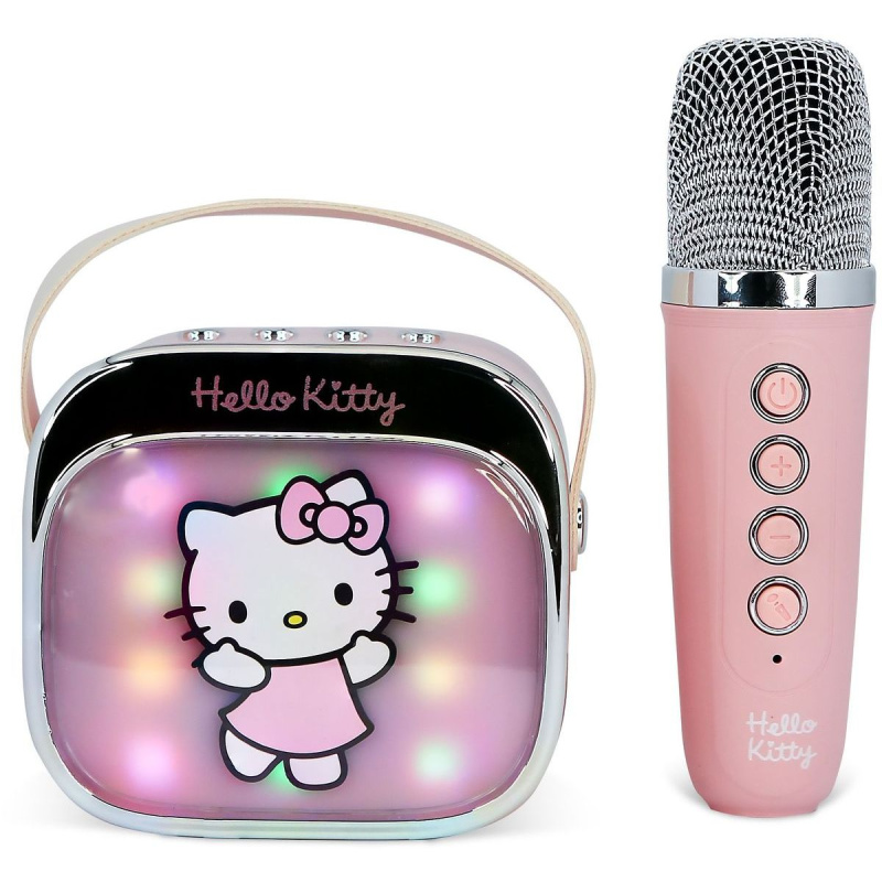 Hello Kitty PopSing LED OTL Karaoke reproduktor s mikrofonem Vícebarevná