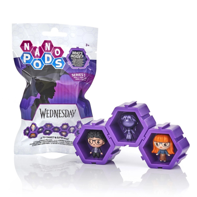 wednesday nano pods – sběratelské figurky v hex kapslích