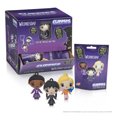 Sběratelské klipy Wednesday – postavičky ze seriálu