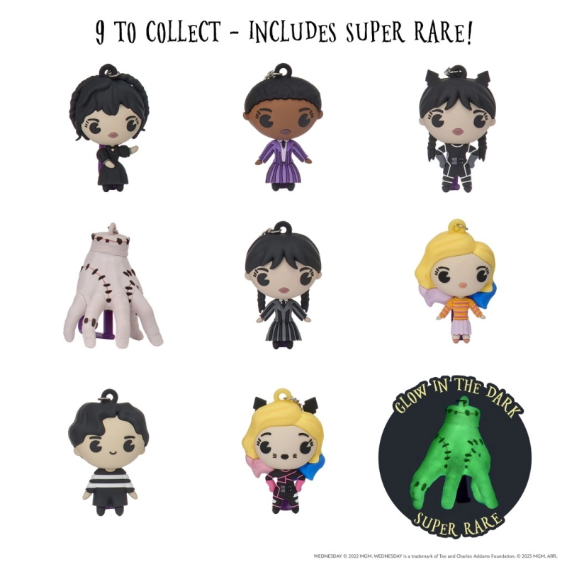 Sběratelské klipy Wednesday – postavičky ze seriálu