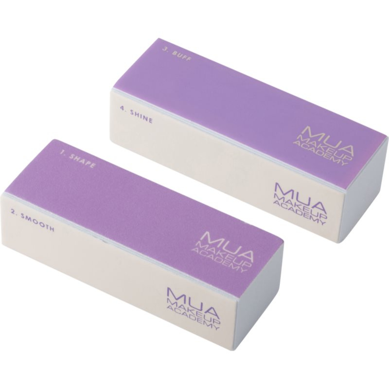 MUA Makeup Academy 4 Way Nail Block čtyřstranný lešticí blok na nehty 2x1 ks